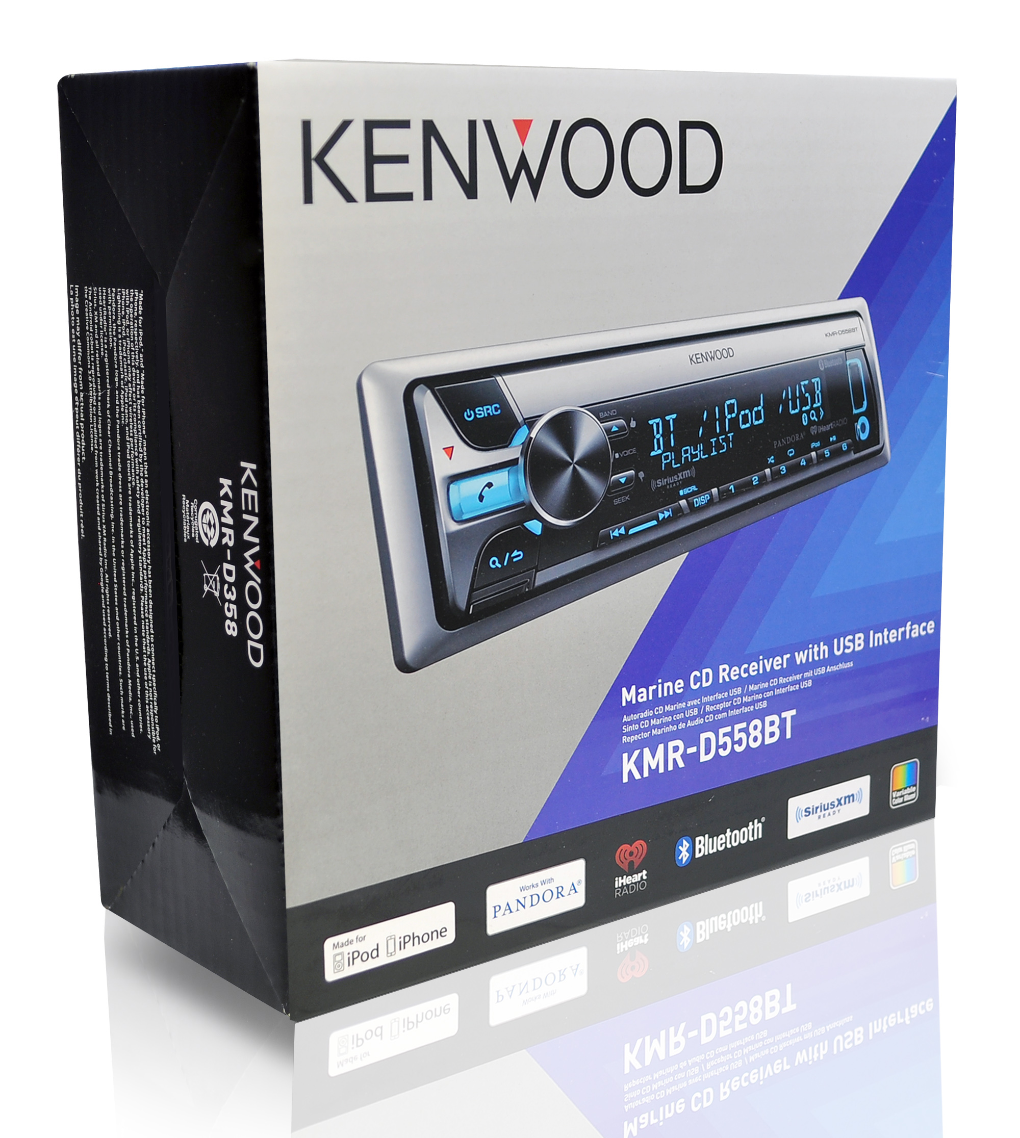 Kenwood Marine CD/MP3 iPhone Bluetooth Player Wired Remote ...