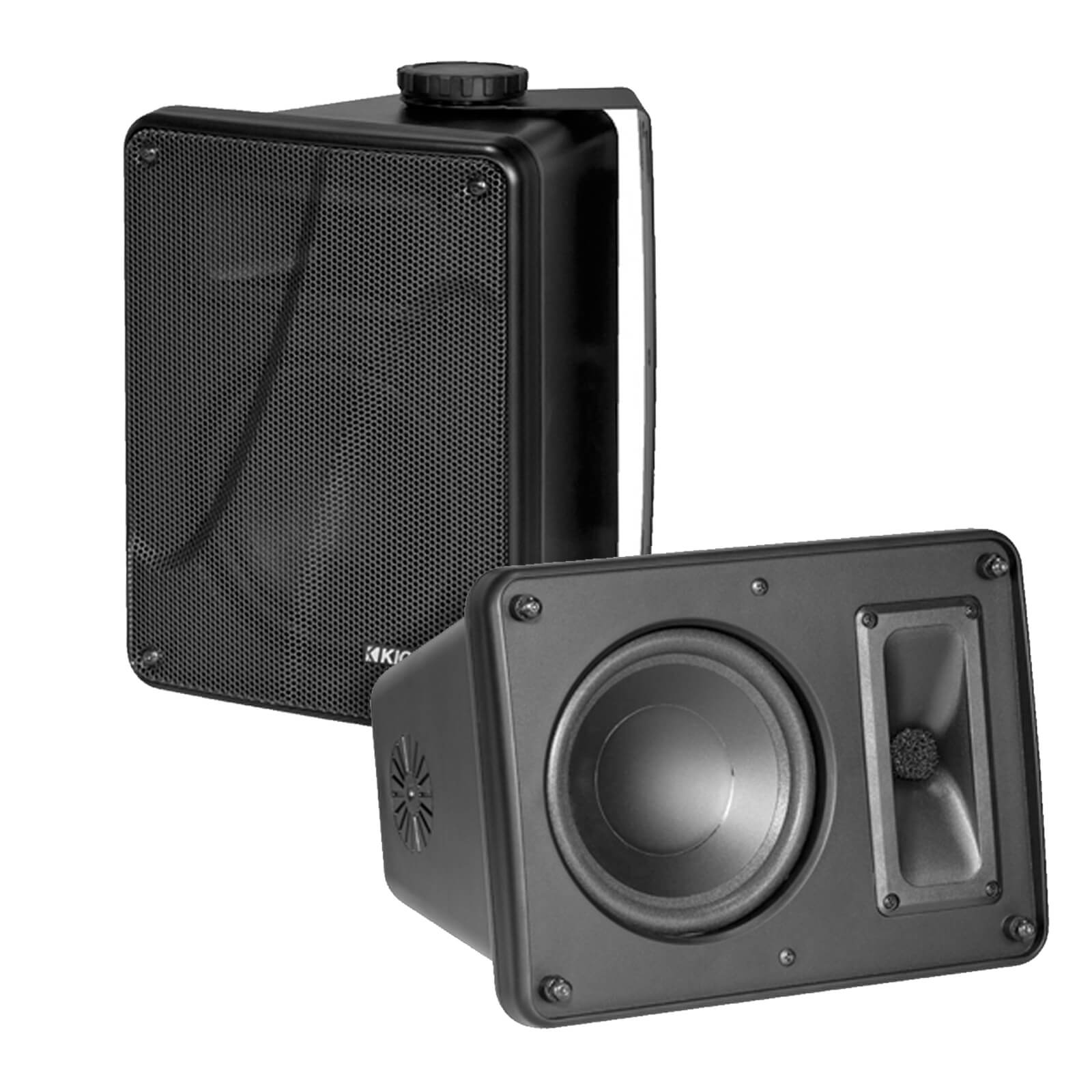 4 Pair Kicker 11KB6000B Black indoor/outdoor 6.5" Marine Enclosed