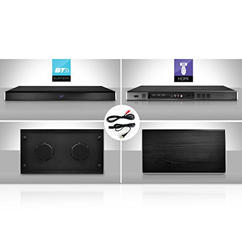 Pyle Bluetooth HD Tabletop TV Soundbar Digital Speaker System, with