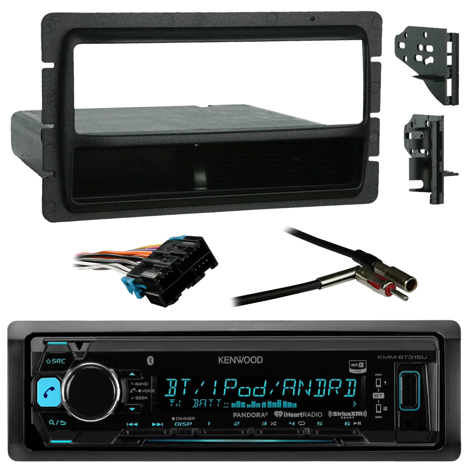 Details About Kenwood Bluetooth Usb Radio 97 07 Gm Install Kit Gm Harness Antenna Adapter