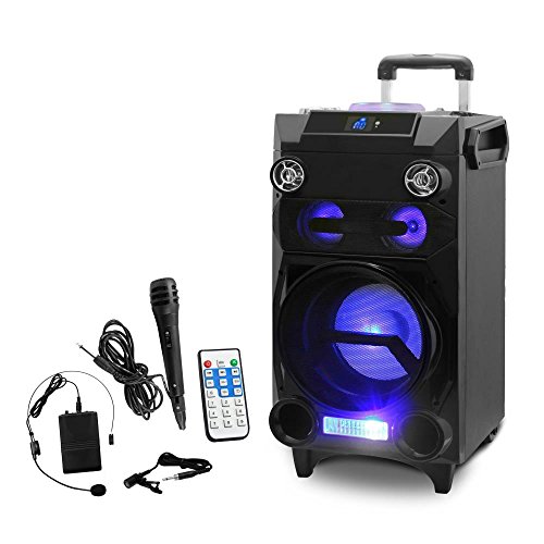 Pyle Portable Wireless Karaoke Speaker System With ...