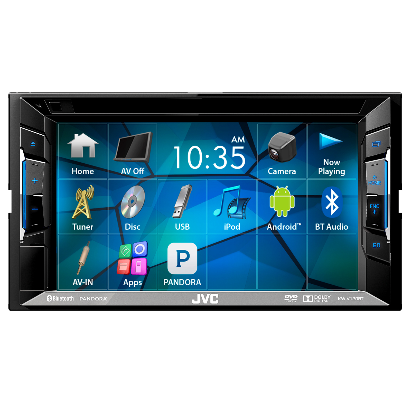 JVC 2-Way Car 6.5" Speakers, JVC Bluetooth CD USB Radio, Antenna