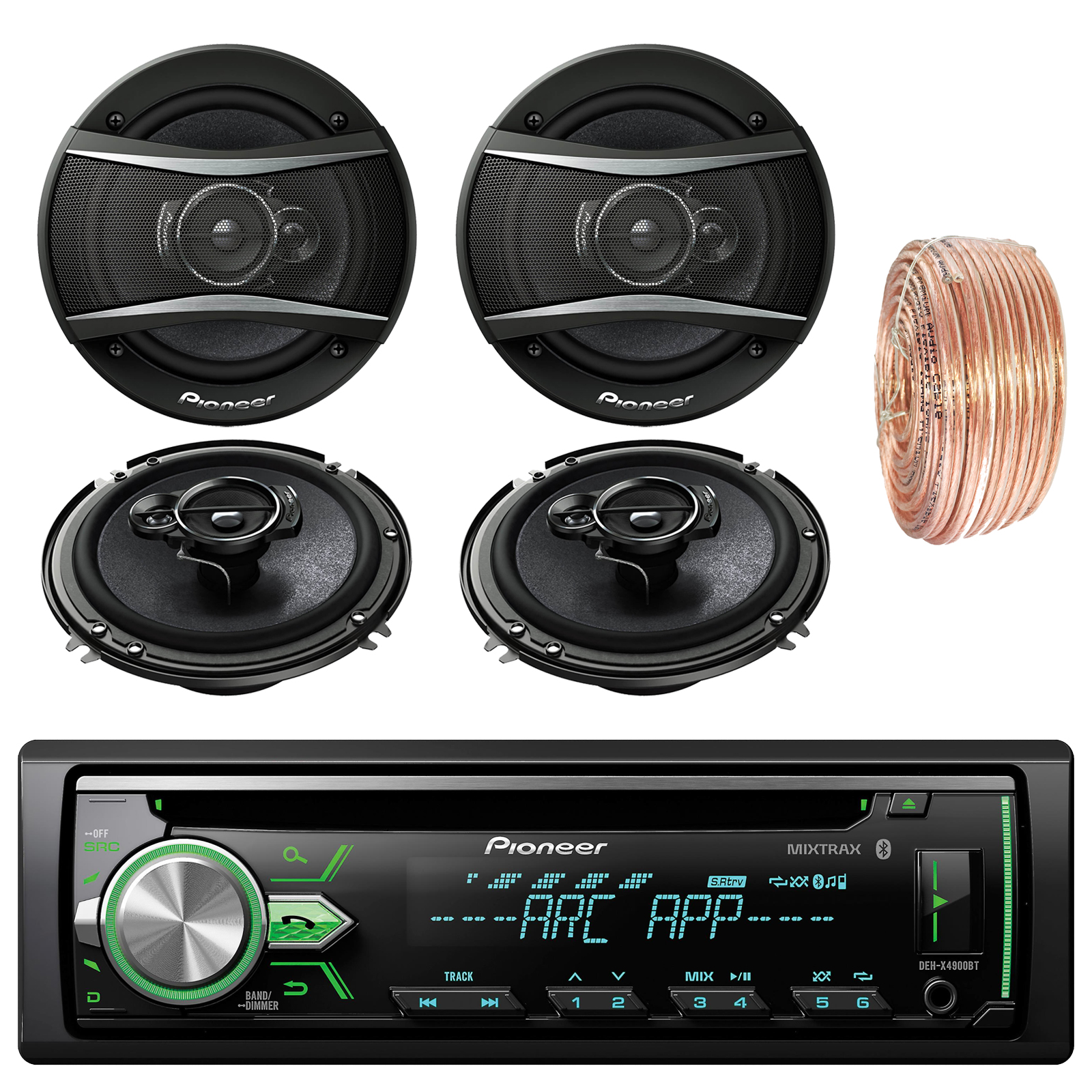 Pioneer Car Cd Bluetooth Radio 2x 6x9 And 2x 6 5 Speakers 18g