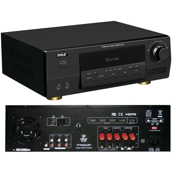 Pyle PT595AUBT 350 Watt Bluetooth 5.1 Channel HDMI Digital Amplifier