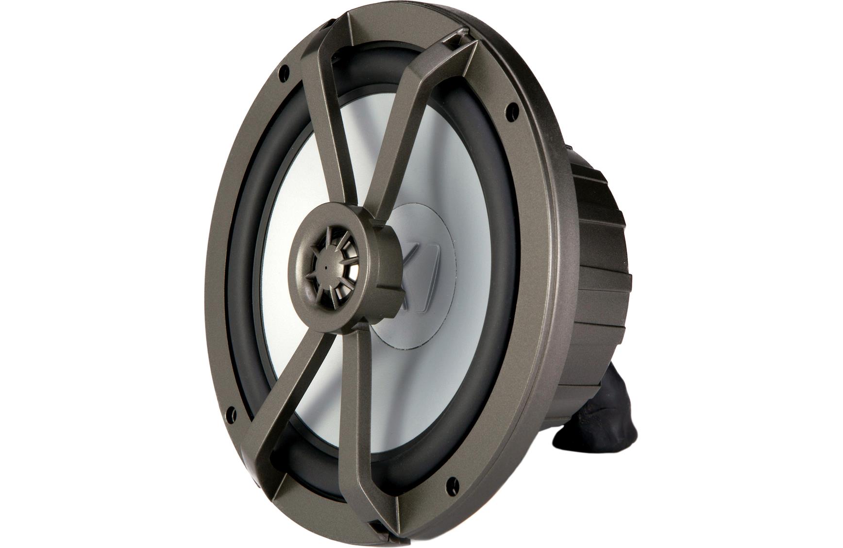 New Kicker 41KM654CW 6.5" Marine Speakers White & Charcoal 195 Watt