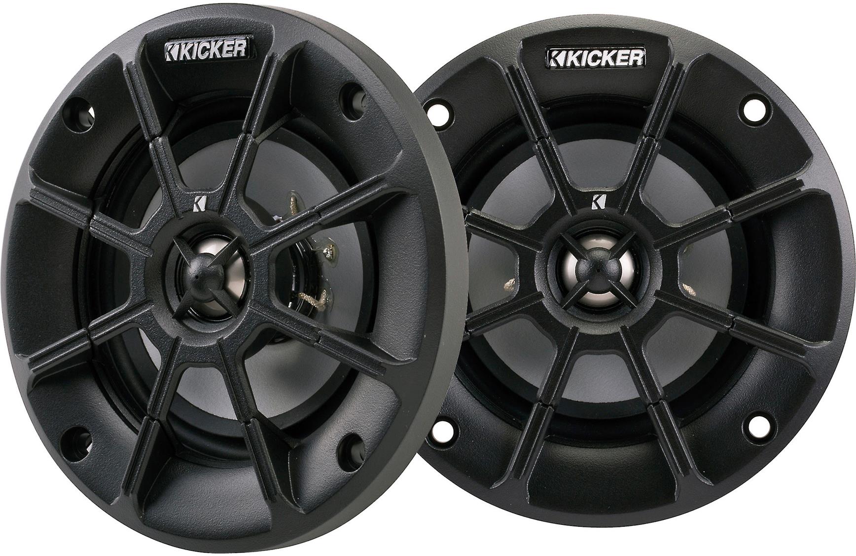 Kicker ATV/Motorcycle 4" Speakers, Kenwood Marine Bluetooth USB CD iPod