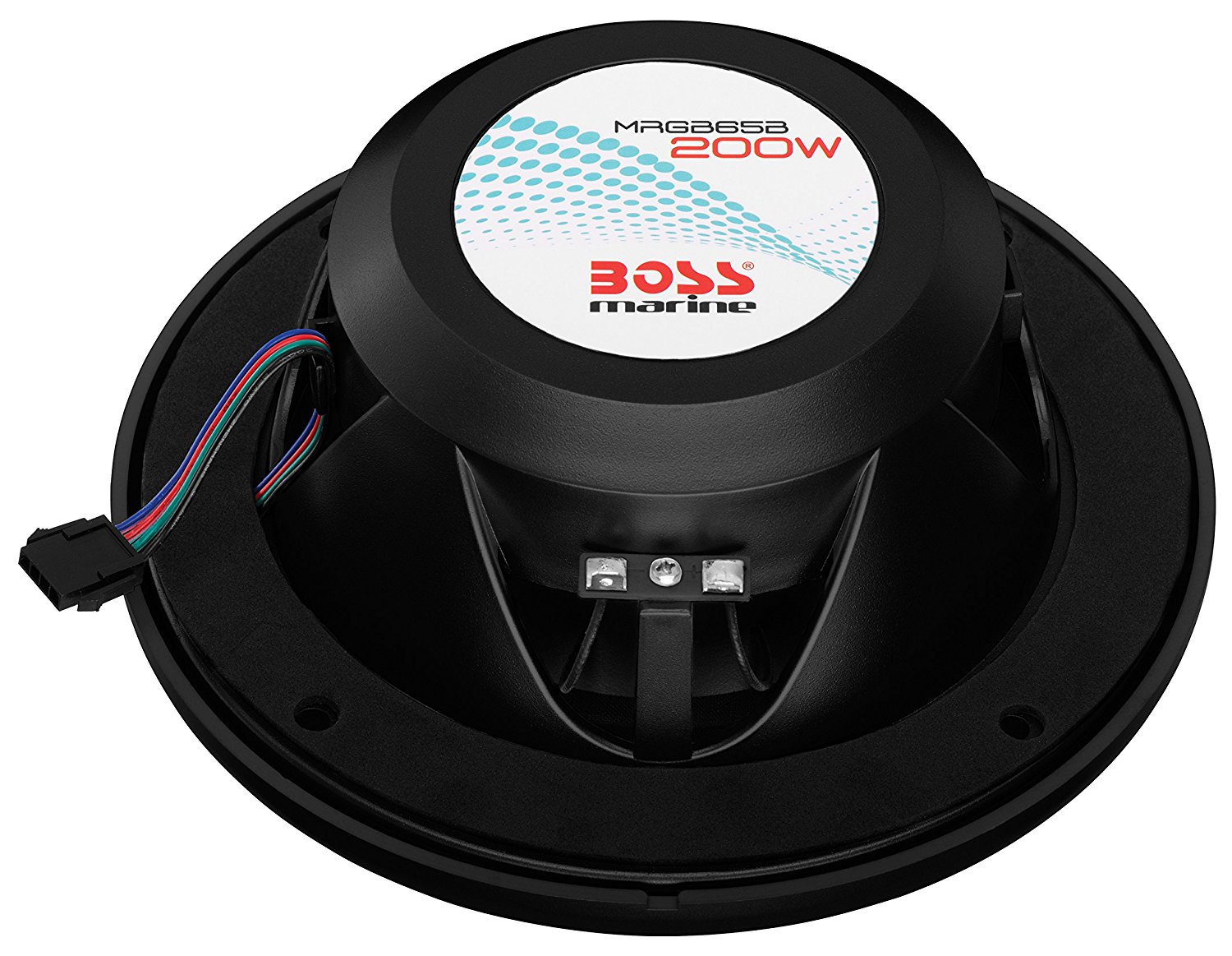 BOSS MRGB65B Marine 6.5/" 200-Watt Multicolor Illumination Full Range Speakers