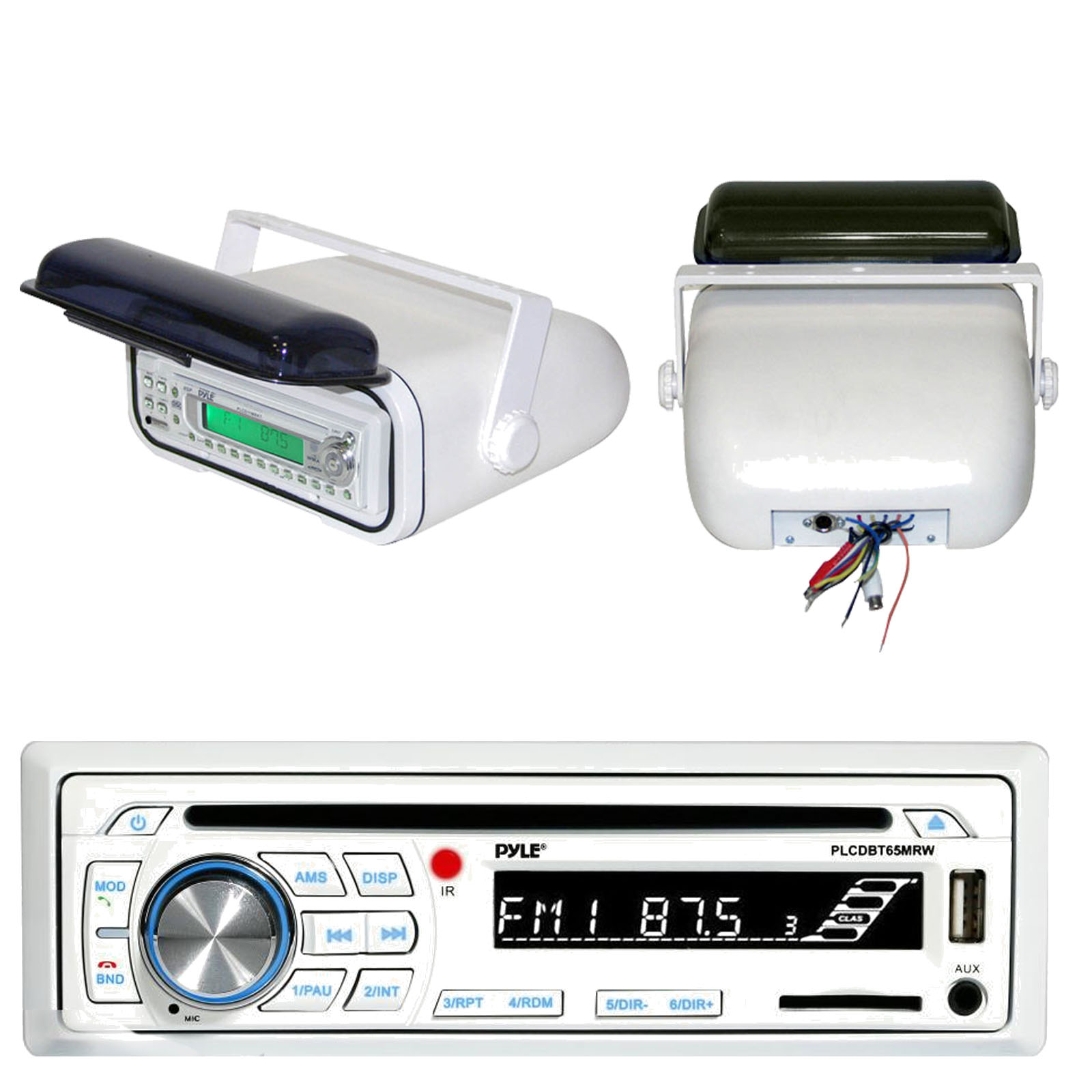 Pyle Bluetooth CD Marine Stereo + Stereo Housing and Cover 604697386463 eBay