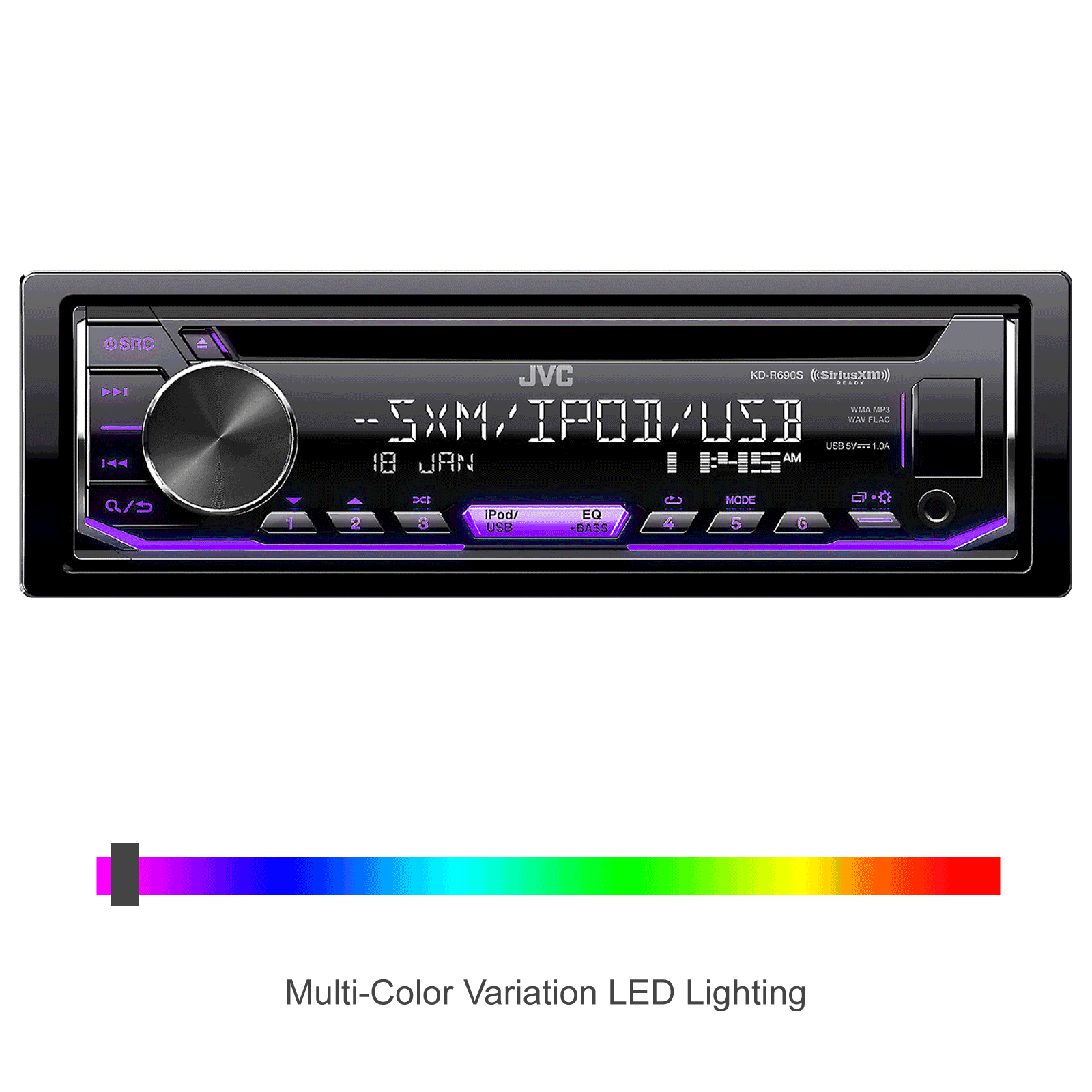 JVC USB CD Car Stereo, 4 Channel 1000W Amplifier, 6.5" and 6x9" JVC