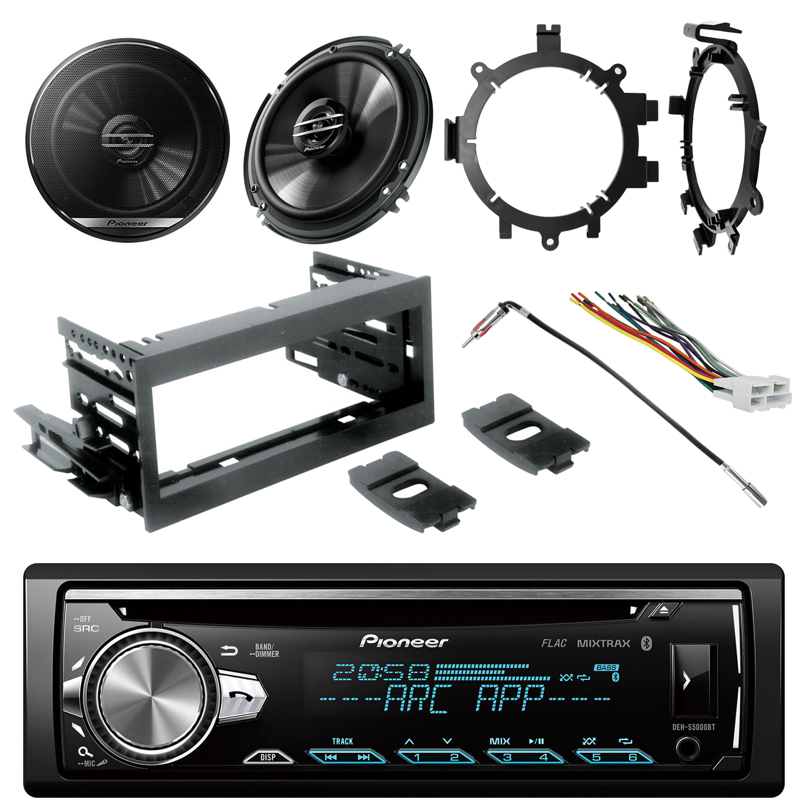 Pioneer Din Cd Mixtrax Radio Kit Harness 2x 2