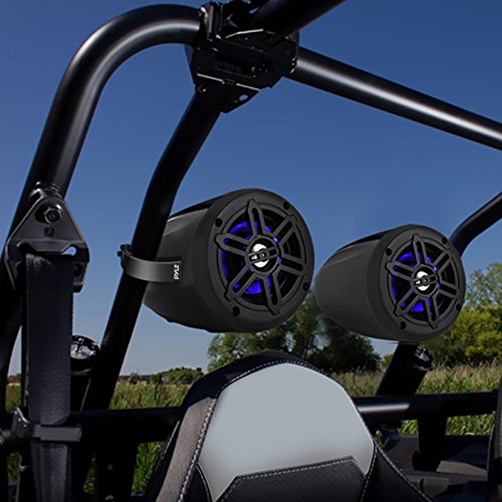 Pyle Bluetooth Black Waterproof Marine Wakeboard Tower Led 4 Speakers Pair 842893104881 Ebay