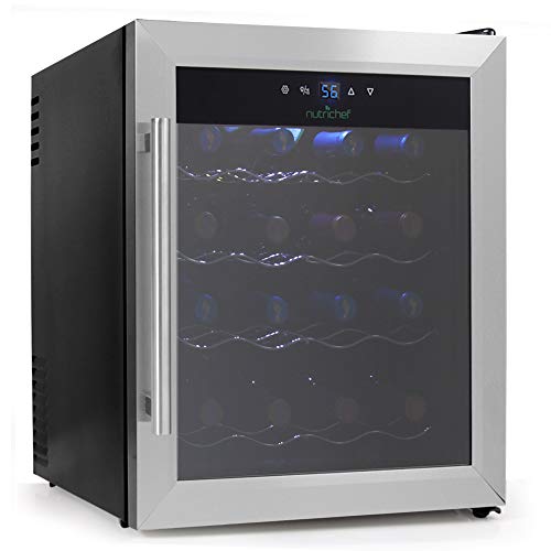 Nutrichef 16 Bottle Thermoelectric Countertop Wine Cooler Chiller