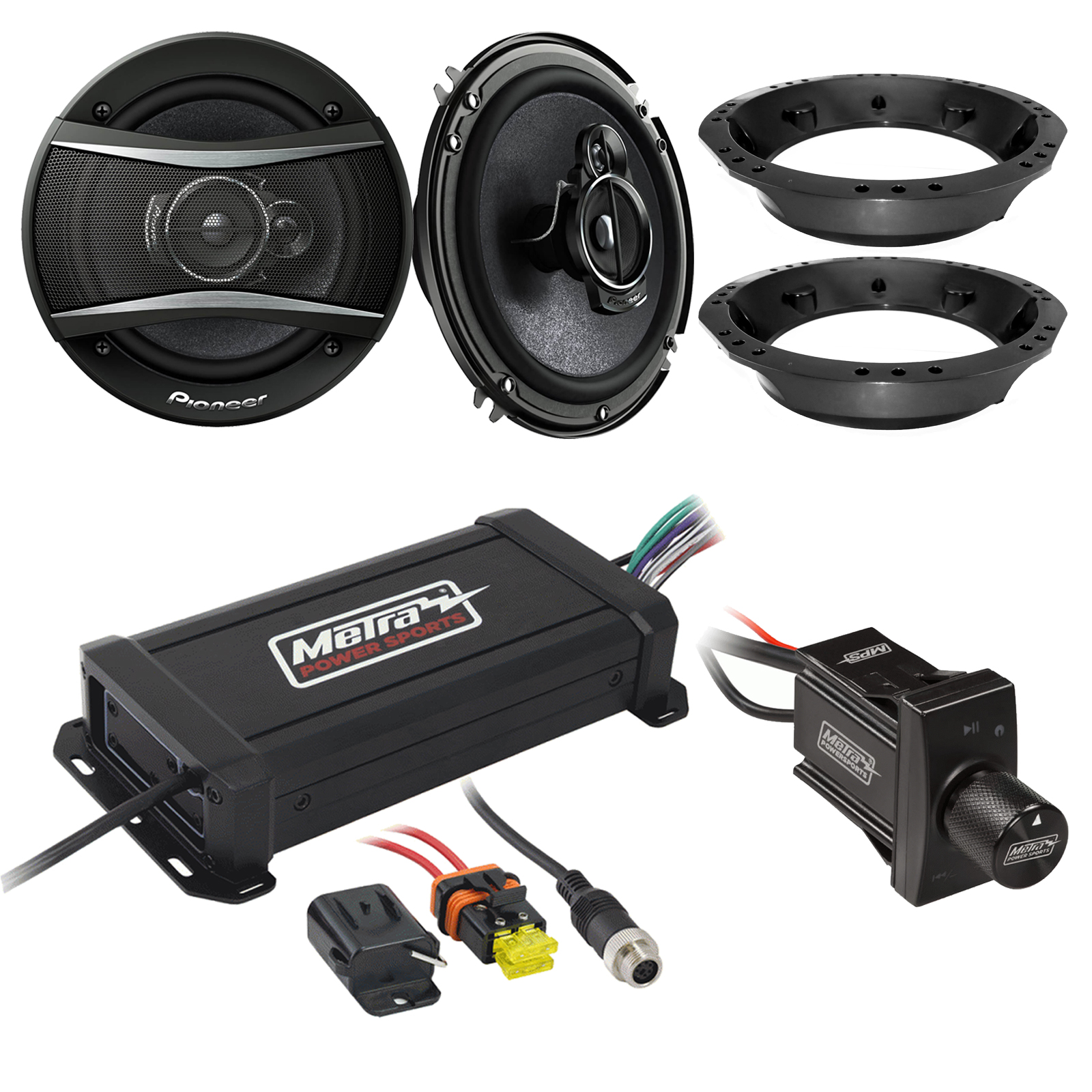 6 5 Pioneer Speakers 4 Channel Amp Bluetooth Controller 98 13