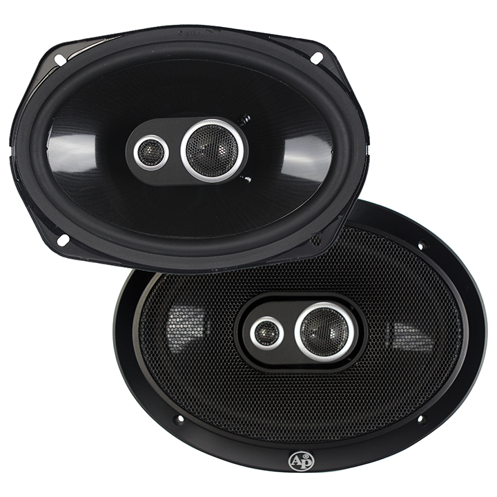 Pair Audiopipe CSL6803R Redline Speaker 6X8/" 3-Way 300 W; Pp Electroplate Cone