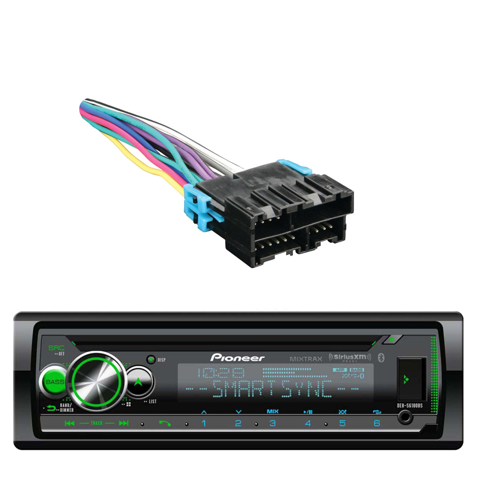 Car Audio System Bluetooth Cd Aux Mp3 Receiver Cd Player Dash Installation Kit