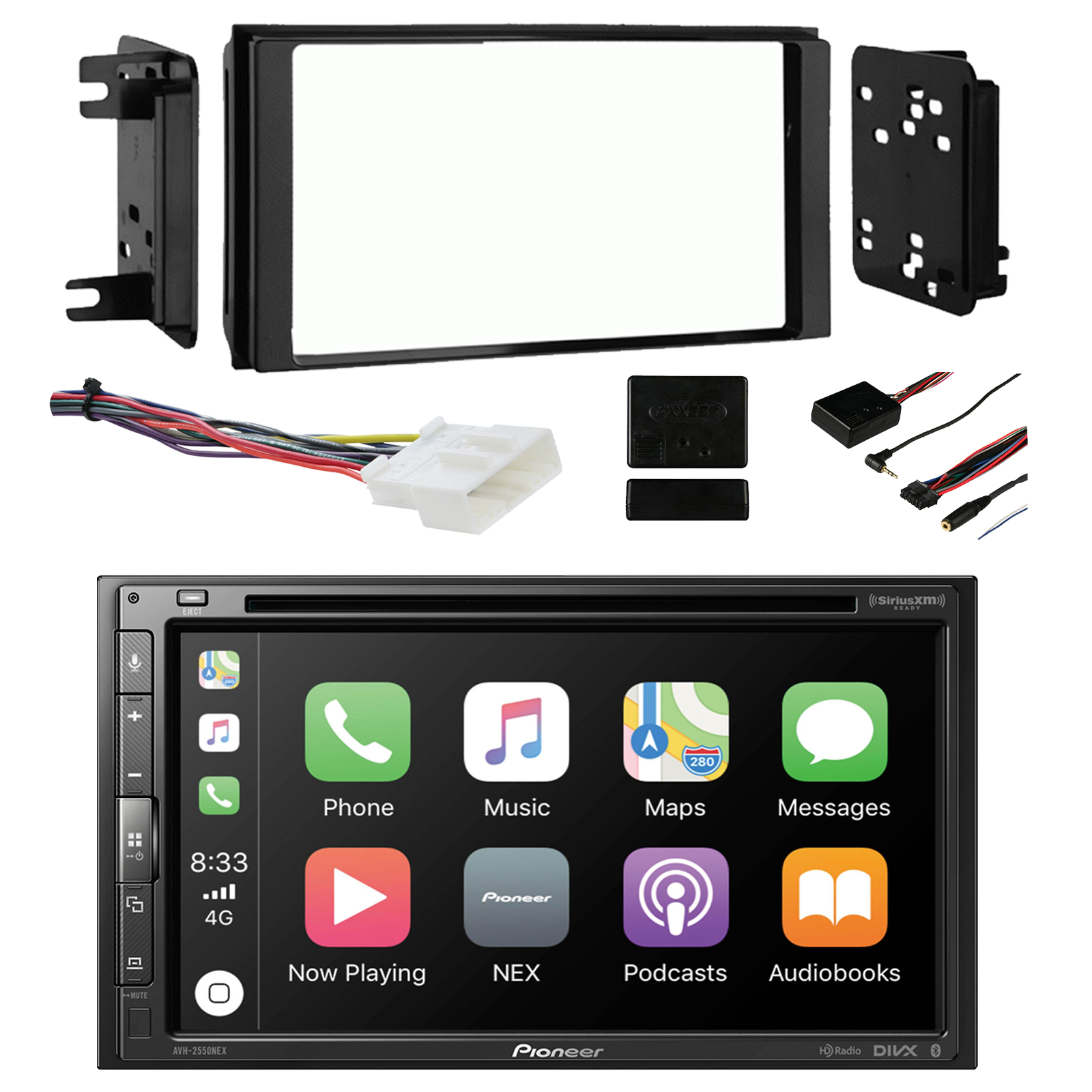Pioneer 6.8" AVH-2500NEX Receiver, Dash Kit, Harness,Interface Fits