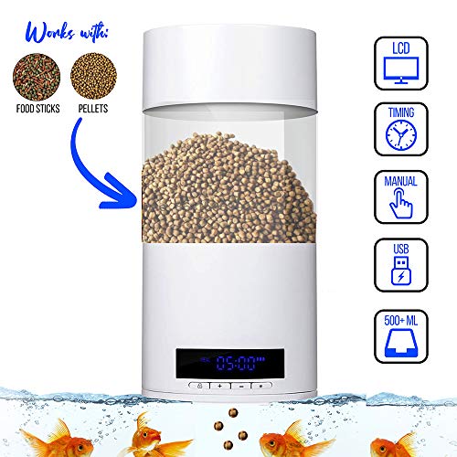 Serenelife Slaff76 Smart Digital Fish Food Dispenser Automatic