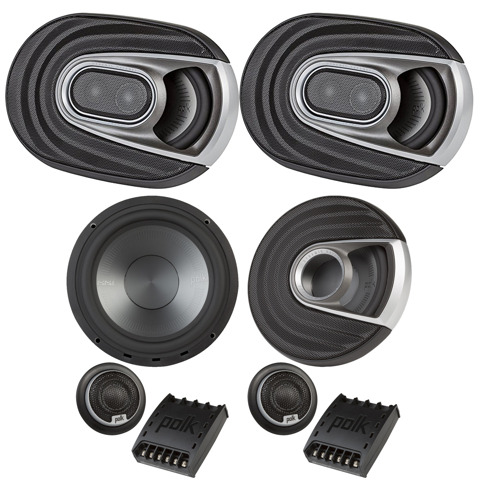 Boat Coaxial Speakers 2x Polk Audio MM Series Marine Certified 6.5” 2 Way Car