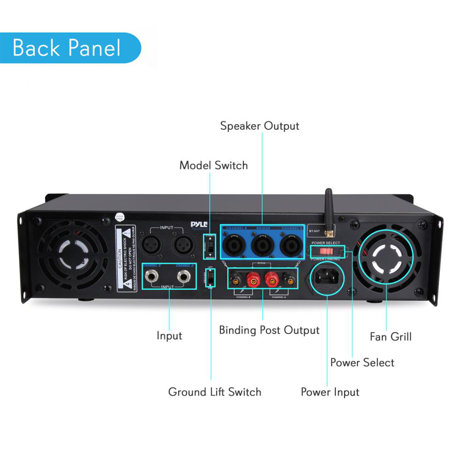 New Pyle PTA1000 1000 Watts Professional Power Amplifiers DJ Pro Audio