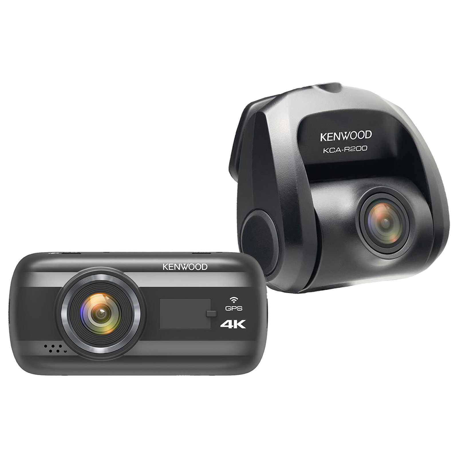 Kenwood DRVA601WDP Dual Dash Camera Package 4K Front Cam + Quad HD