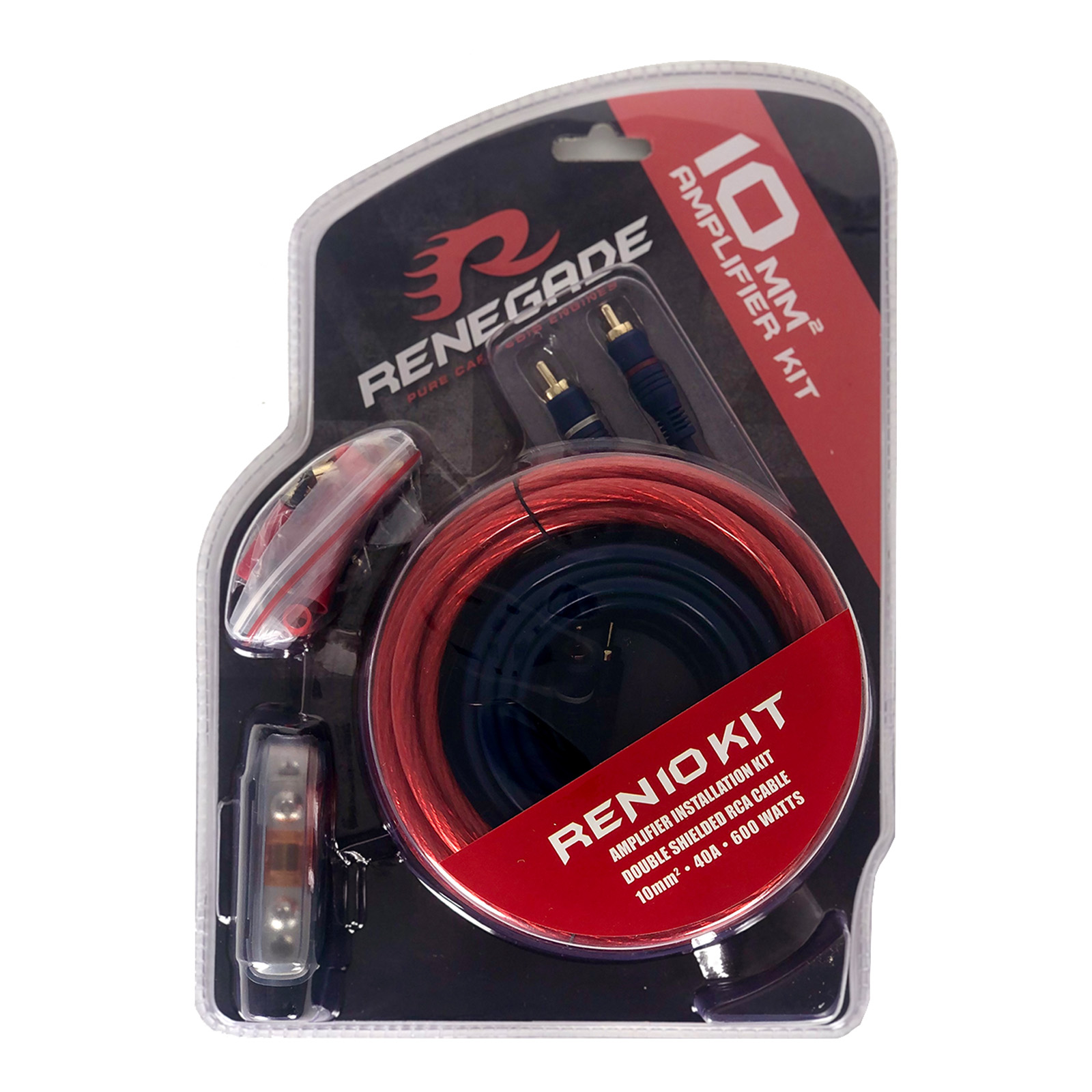 Kit de cable de 10 mm Renegade REN 10KIT en Solocaraudio.