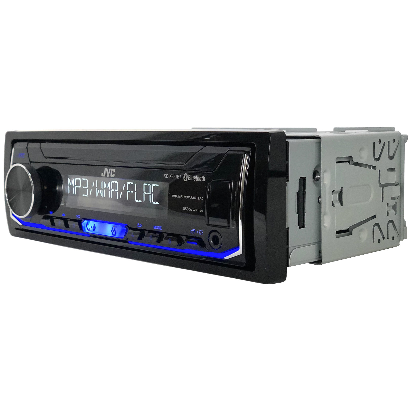 JVC Single DIN MP3 Bluetooth Stereo AM/FM Radio Player USB AUX Receiver