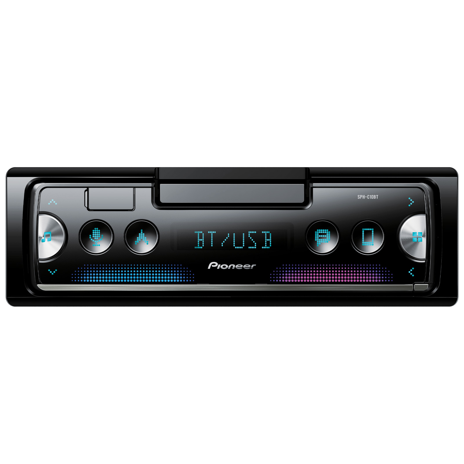SPHC10BT Pioneer SPH-C10BT Single DIN Multimedia Bluetooth USB Receiver ...