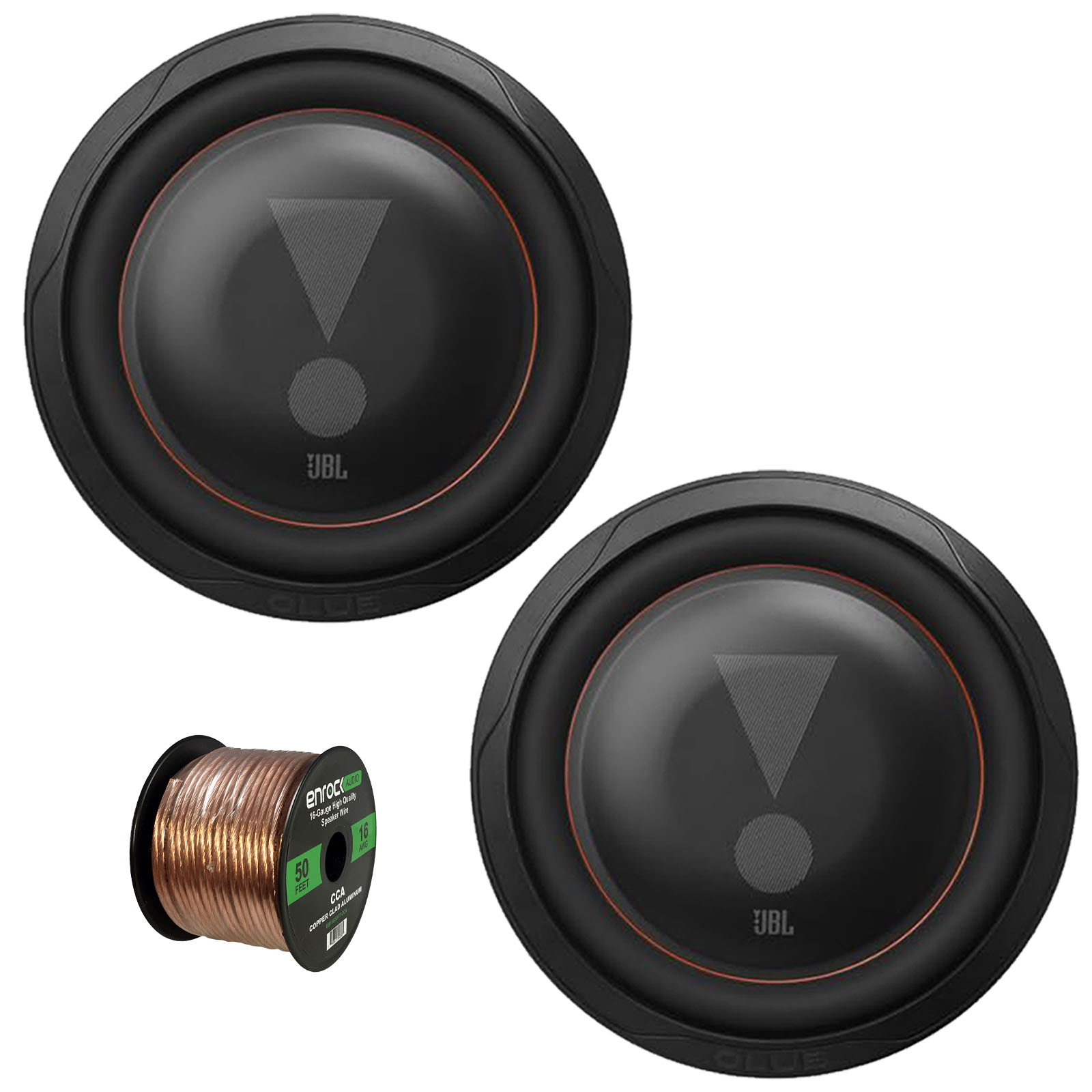 2x JBL Club 102SL 10” 1050W Shallow Mount Subwoofer w/SSI, 16