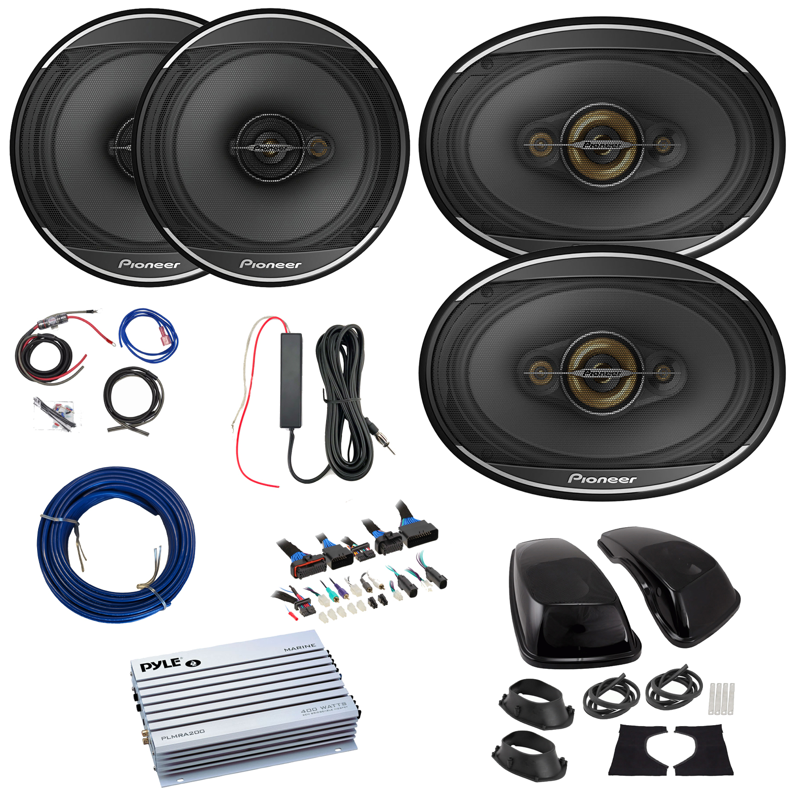 2x Pioneer TS-A1671F 6.5” 320W Speakers, 2x 6x9